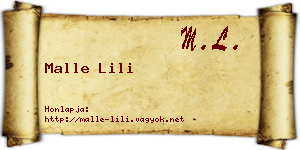 Malle Lili névjegykártya